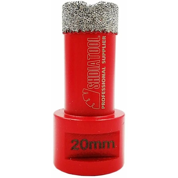 Diamantborrkrona med M14-gänga för professionell torr- eller våtborrning i porslin, kakel, granit, marmor, glas (20 mm) KLB