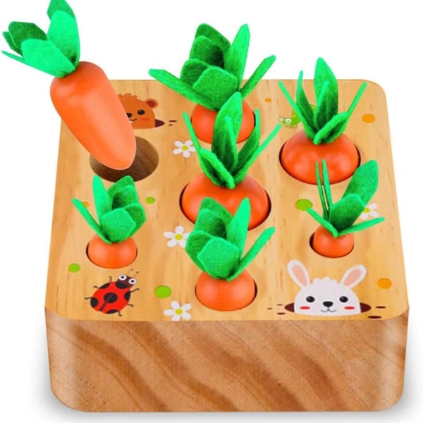 Kouluta porkkanan sadonkorjuuta puisia lasten leluja, kehitä KLB:tä