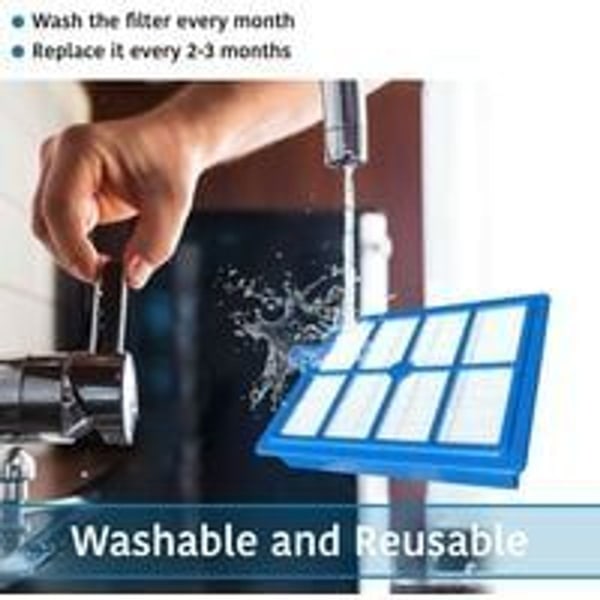 Allotech Set med 2 HEPA-filter som är kompatibla med Electrolux och Phi