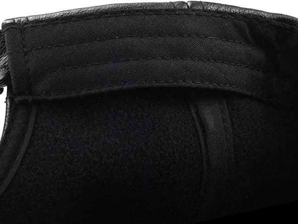 Herr Läder Basebollkeps Justerbar Kepssport Mössa Mössa Flat Cap-Svart-
