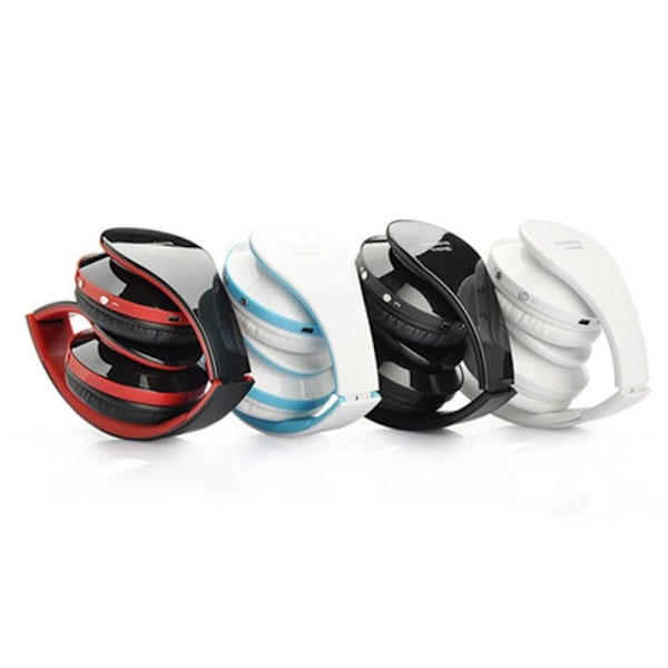 Bluetooth trådlösa hörlurar, over-ear headset med silver