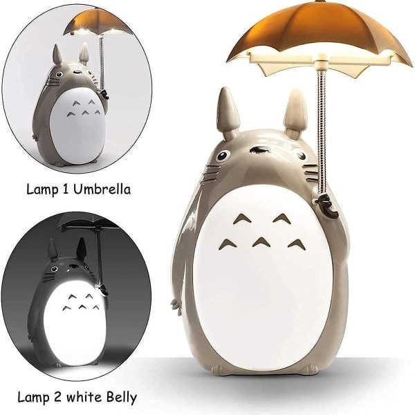 Vegglamper Totoro LED nattlys for barn USB oppladbar leselampe KLB