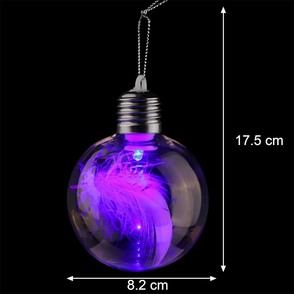 6-delad LED-julkula med lampor Julgranskulaljus KLB