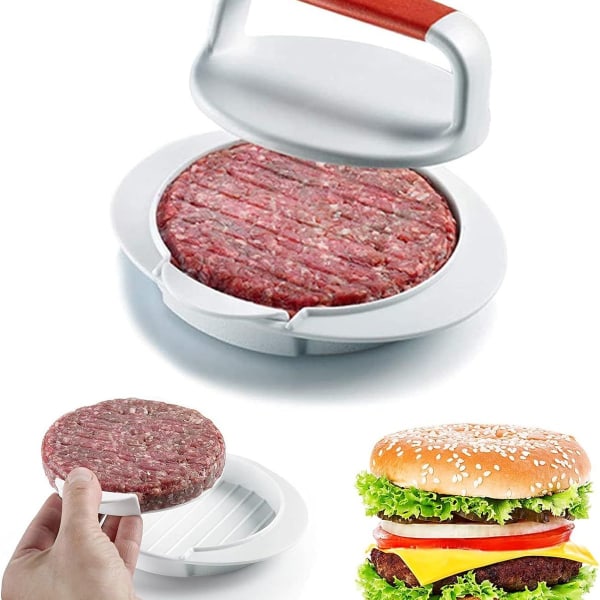 Hamburgermaskine, med løfteanordning til kødkage, hamburgermaskine,