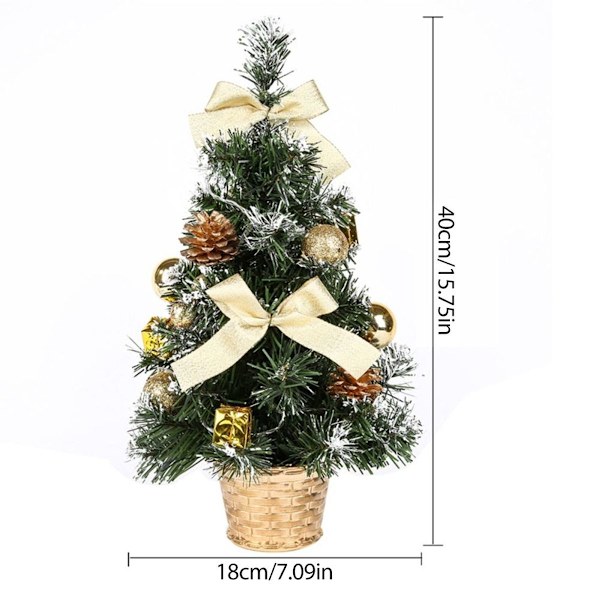 40cm Kunstigt Bordplade Juletræ Mini Juletræ KLB