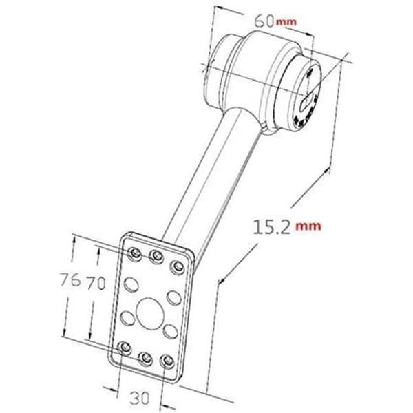 Set med 2 sidomarkeringsljus 12 V LED 15 cm för lastbilsvagn KLB