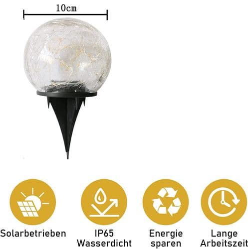 Solcellsmarkbelysning för trädgård, solcellslykta för utomhusbruk, IP65
