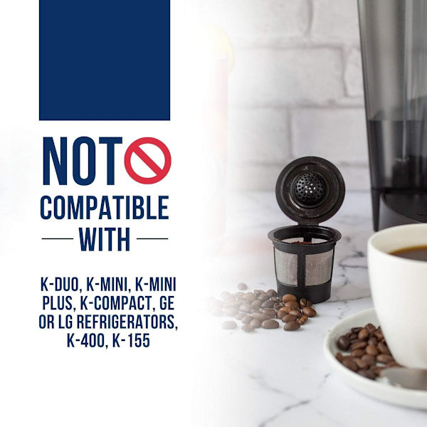 Gjenbrukbar kaffefilter, enkel å bruke (4 stk. per pakke)