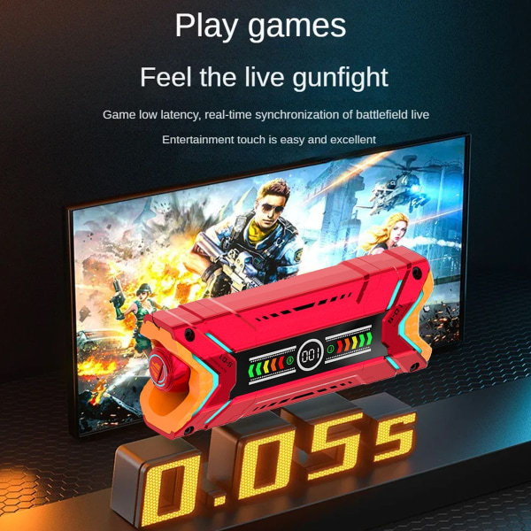 Futuristisk Sci-fi Mecha Style TWS Trådlös Bluetooth 5.3 Röd