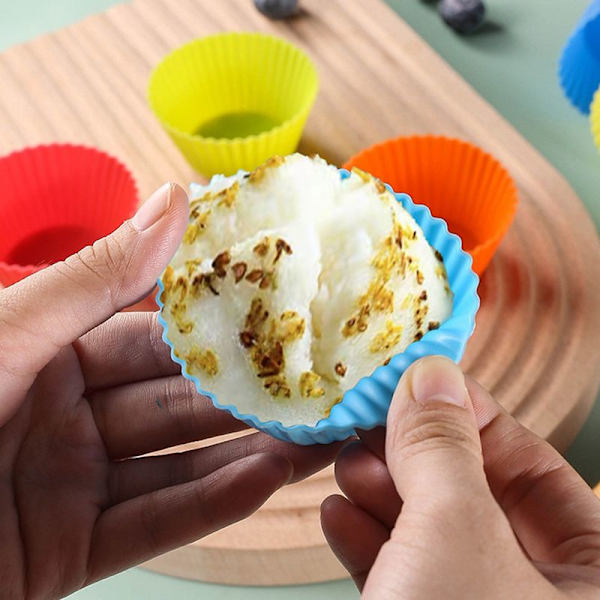Silikone Cupcake Bageforme 24 Pakke, 2,75 Tommer Silikone Bageforme,