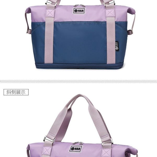 Fargeblokkdesign kort reiseveske, bærbar sportsbag