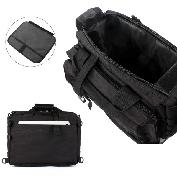 Multifunktionsväska i nylon för män för bärbar dator Messenger Bag Portfölj
