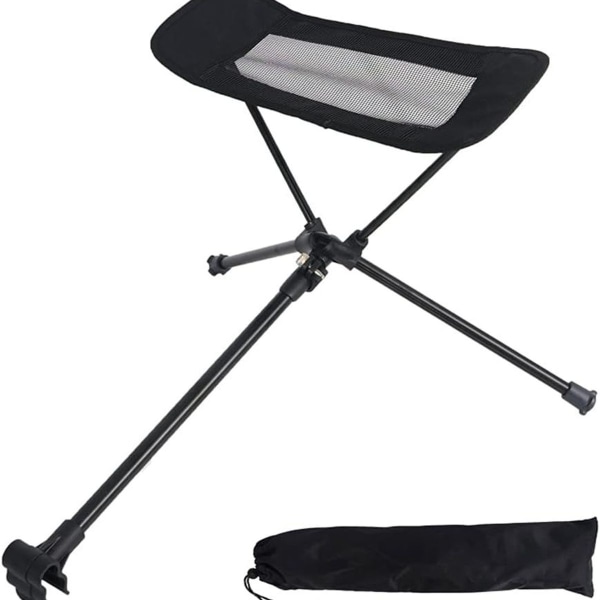 Fällbar pall, hopfällbar trebent pall, ultralätt, campingpall, hög