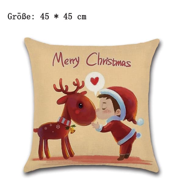 4-pack Merry Christmas dekorativa kuddfodral vinterdvärgar KLB