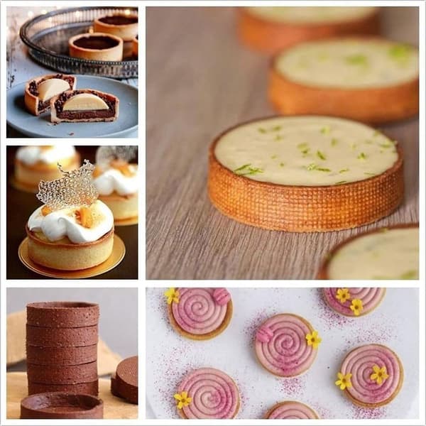 8 stk. Tart Ringe Perforerede Kageform Runde Form Mousse Cirkel Ring, Cirkel