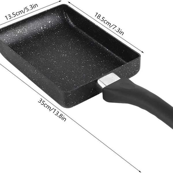 Firkant minipan med non-stick aluminiumlegering belegg