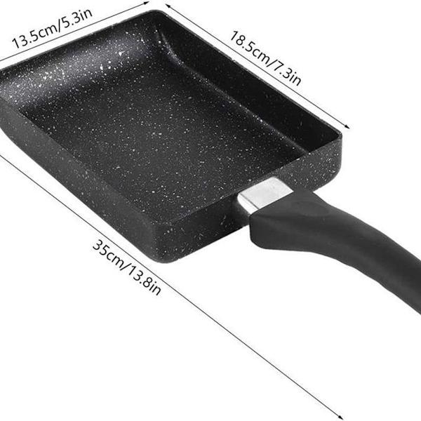 Fyrkantig minipanna med non-stick aluminiumlegeringbeläggning