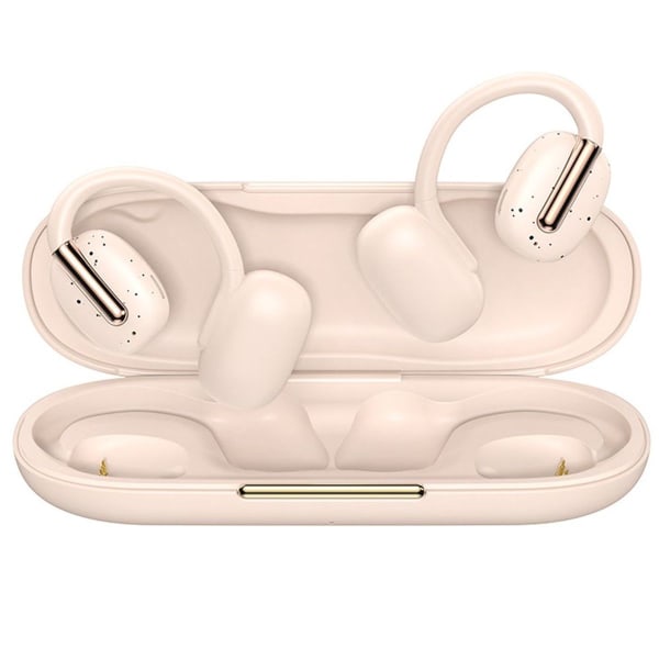 Open Ear trådløse hodetelefoner, Bluetooth 5.3 ørepropper med hvit