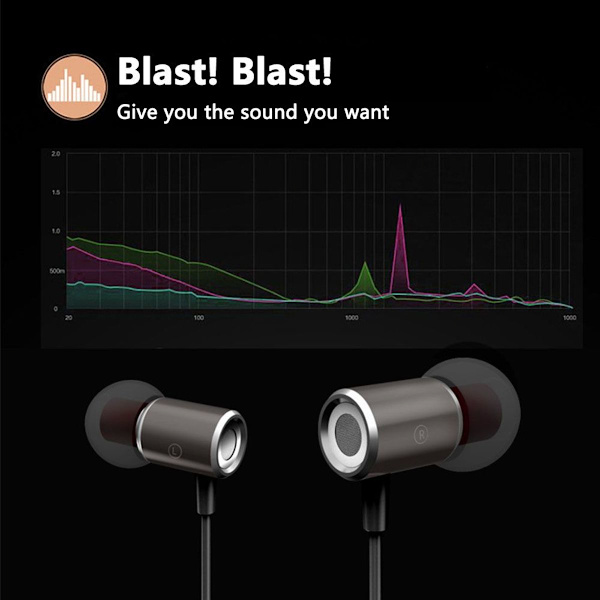 In-ear-hovedtelefoner, støjisolerende øretelefoner, hovedtelefoner, sort