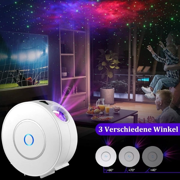 LED Smart Starry Sky Projector, Lampe for Barnas Fest Jul KLB