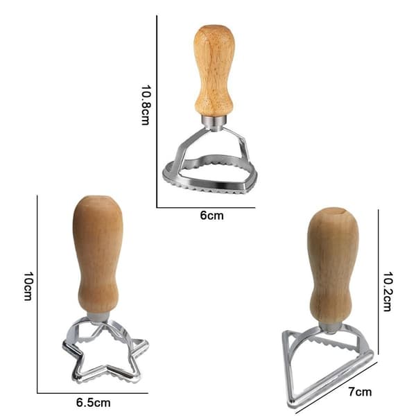 Ravioli-stans med trehåndtak og form 2 KLB