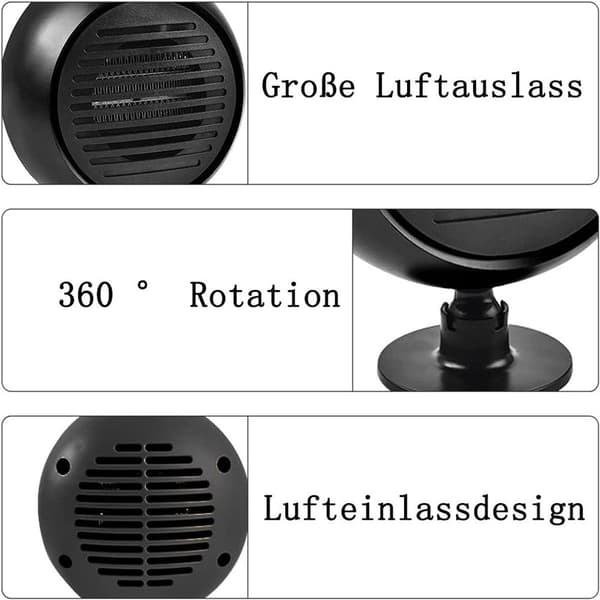 Bildevarmer 12V, Bærbar Bildevarmer, 180W 2 i 1 KLB