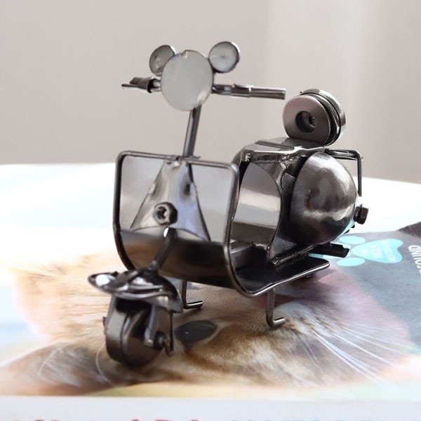 Mini Jern Kunst Får Motorcykel Ornament Kreativ Hjem Desktop Dekoration Online Sho