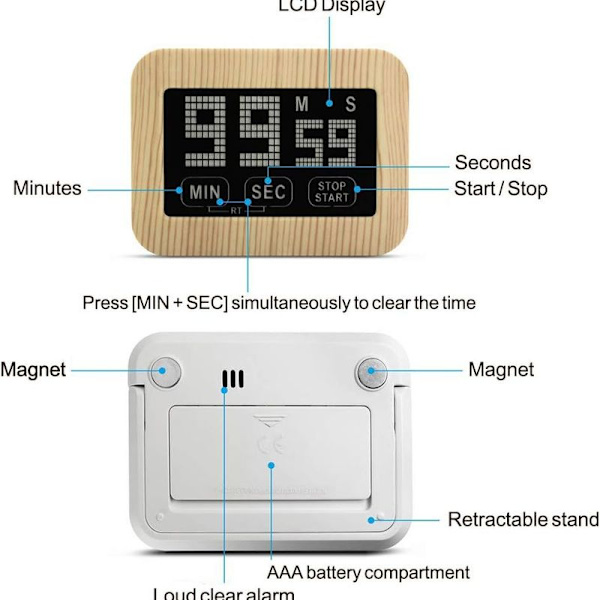 Digital kökstimer Elektronisk äggtimer Stoppur