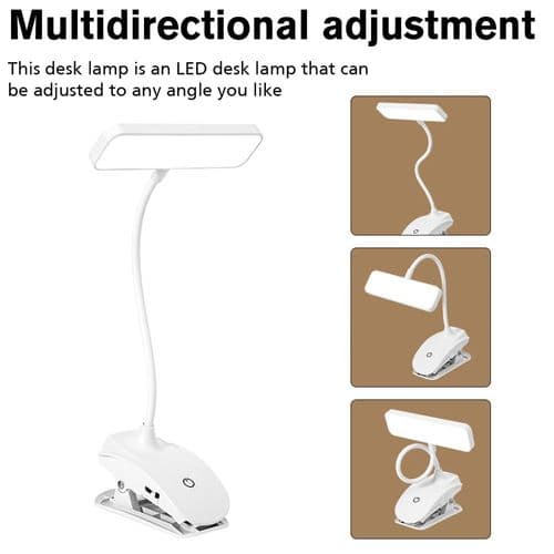 Klämma lampa, ögon skydd, LED, sovsal, student, studie, sovsal, USB