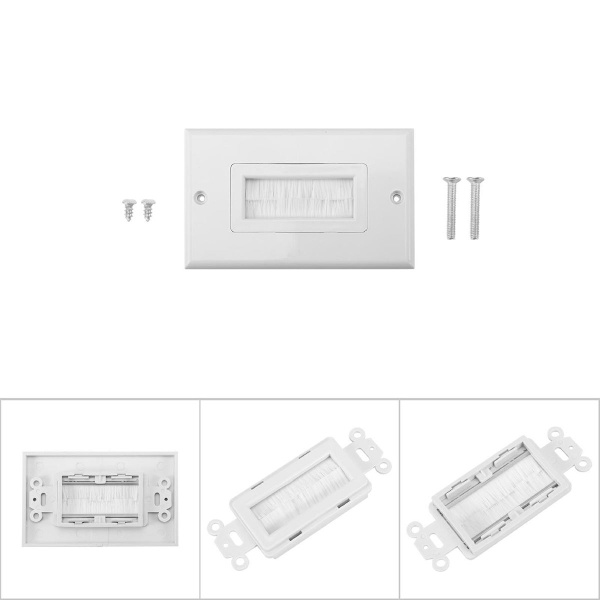 Plastdammskyddsborste för kabelväggplatta Port Insert Cover KLB