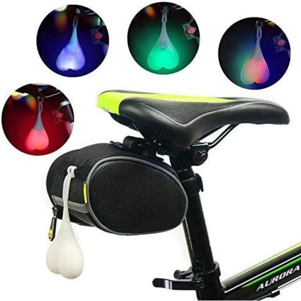 Sykkel Ball baklys, Bike Heart Warning Light, Night Must-Have LED Egg Light, vanntett farge