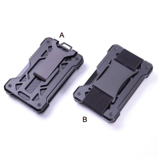 Til AirTag Tracker Kort Holder Metal Anti-tyveri RFID Tegnebog (A Sølv)