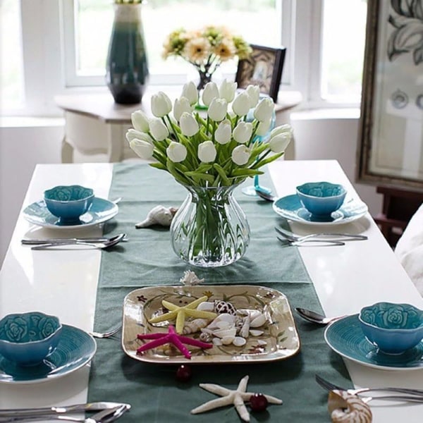 Kunstig blomstersett med 10 tulipaner for bryllup