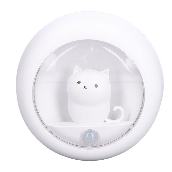 LED-nattlampa med rörelsesensor Katt USB-laddning KLB