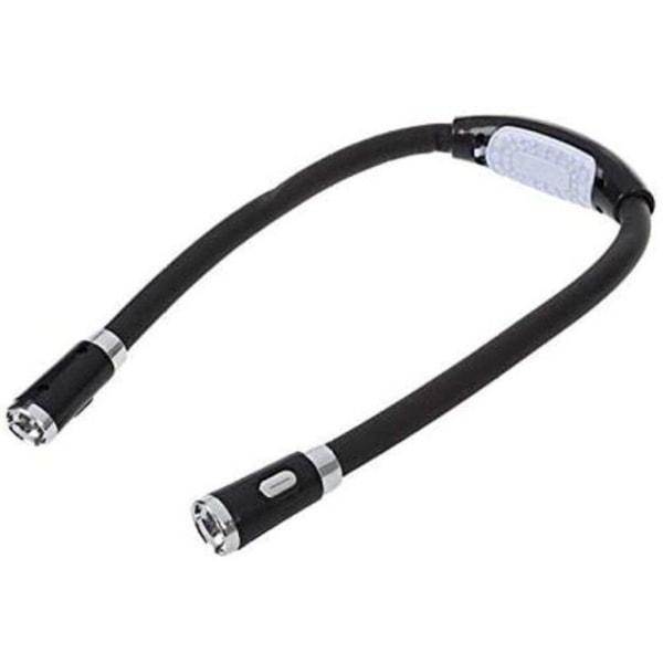 Kirjanvalaisin 4 LED lukulamppu kaulalla, kirjanvalo lukemiseen sängyssä, kaulanvalaisin, 2