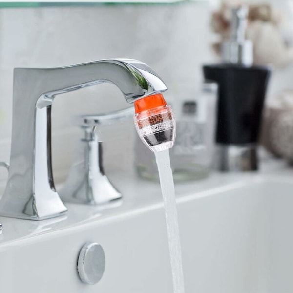 Mini vattenfilter Kran Renare Kolfilter Hemverktyg (Röd) KLB