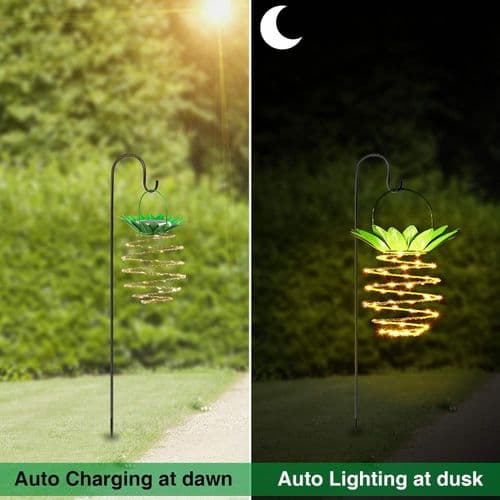 Solcellelanterne, solcellelys have solcellelampe strenglys udendørs 60 LED