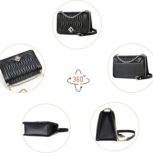 Dam axelväska, liten kedjeaxelremsväska crossbody väska, lingge