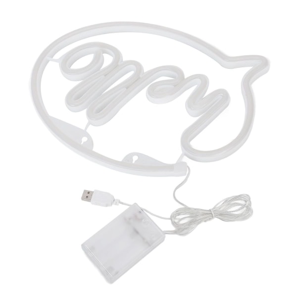Neonljus, USB-driven, batteridriven, Hello LED-neonskylt KLB