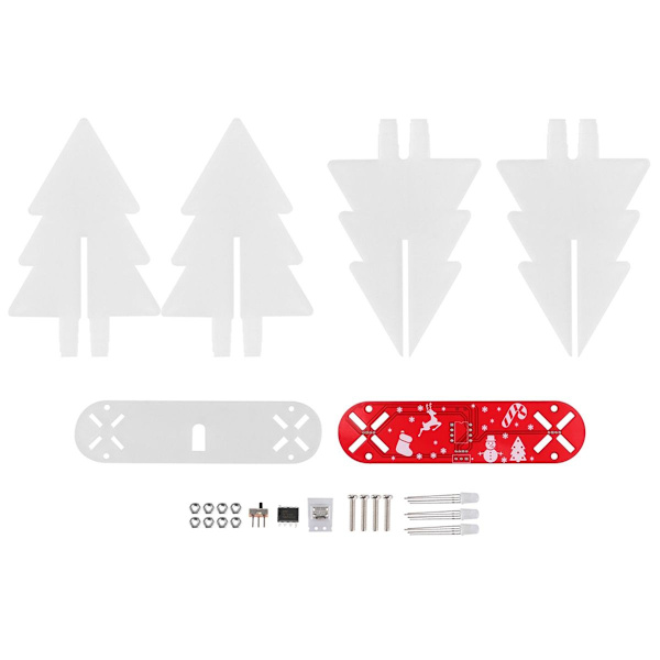 DIY kolmiulotteinen joulukuusi elektroninen LED-piirisarja KLB