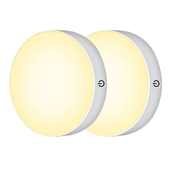 2 kpl kosketusyövaloa, USB-ladattava LED-kaappivalaisin, tarttuu useimpiin kaappeihin kylpyhuoneeseen, makuuhuoneeseen ja pöytätasoon