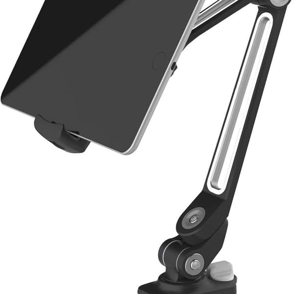 iPad skrivebordsholder, flat holder, multi-vinkel justerbar flat