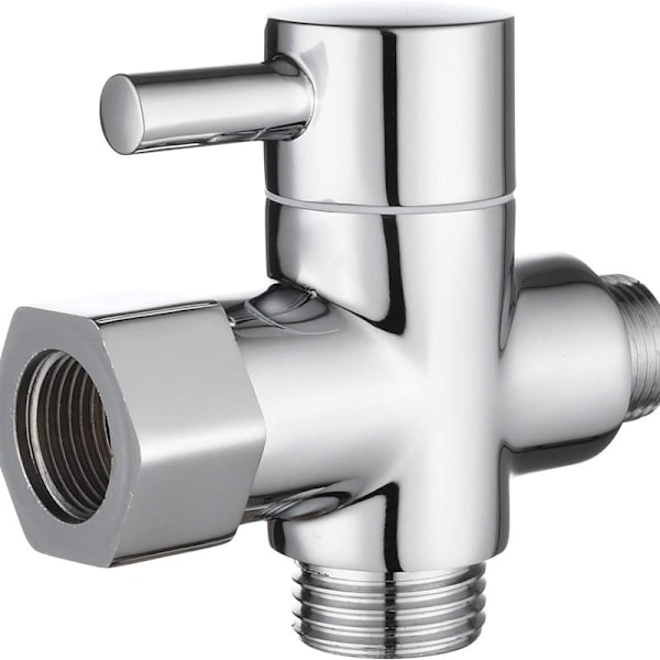 3-veis ventil Solid Messing 3/8\"-12/17 T Adapter Diverter Ventil for Toalett Toalett, Ve