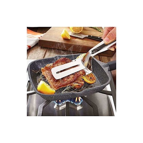 Dobbeltsidet rustfrit stål brødtang til grill og køkken, A KLB