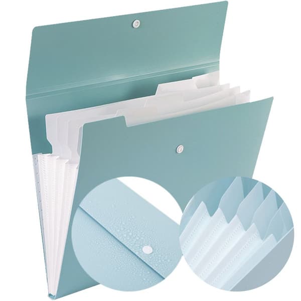 2-pack expanderande mappar, fickor, pärmar, papper, grönt