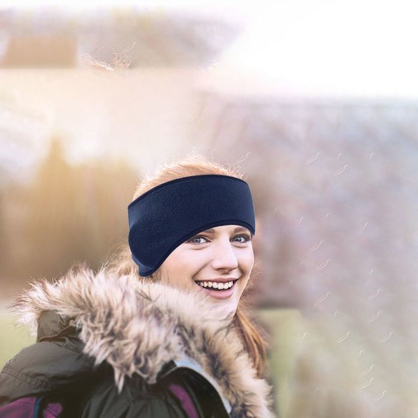 Stilfuld Simply Winter Fleece Ørevarmer Muffer Pandebånd til Mænd i Royal Blue