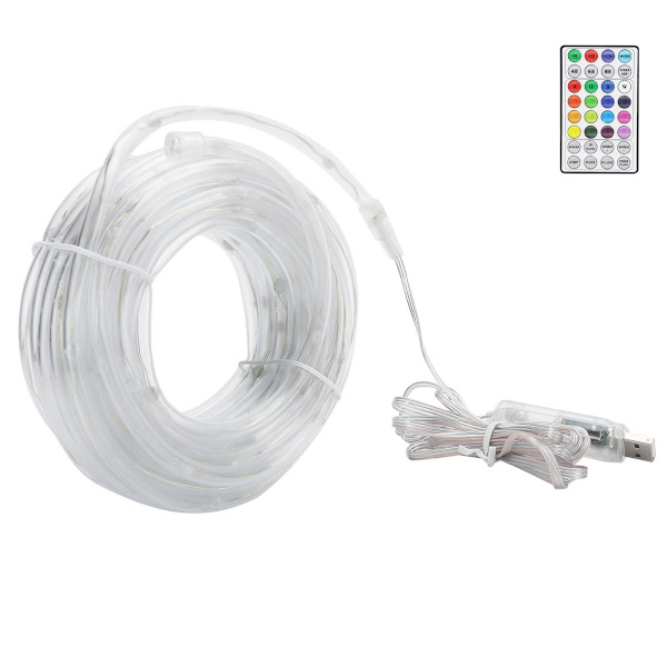 10m RGB LED-remslampa Vattentät USB-fjärrkontroll Färgglad KLB