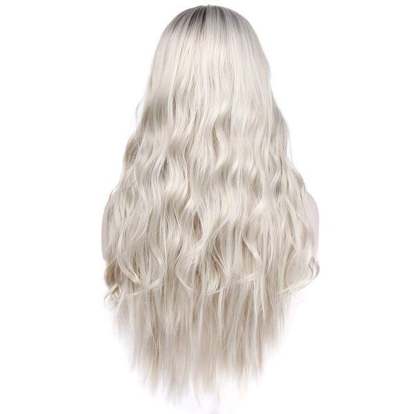 valkoinen pitkä kihara naisten peruukki