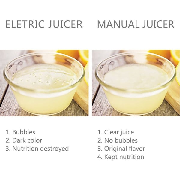 Zink Legering Manuel Juicer Orange Juicer RVS Farve KLB