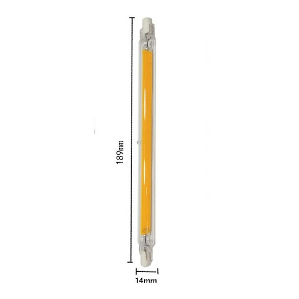 2 kpl 189 mm 20 W 220 V LED-lamppu R7S, kirkas, kaksipuolinen COB-lasimallilamppu, korvaa halogeenilamput, pieni virrankulutus, luonnonvalo KLB